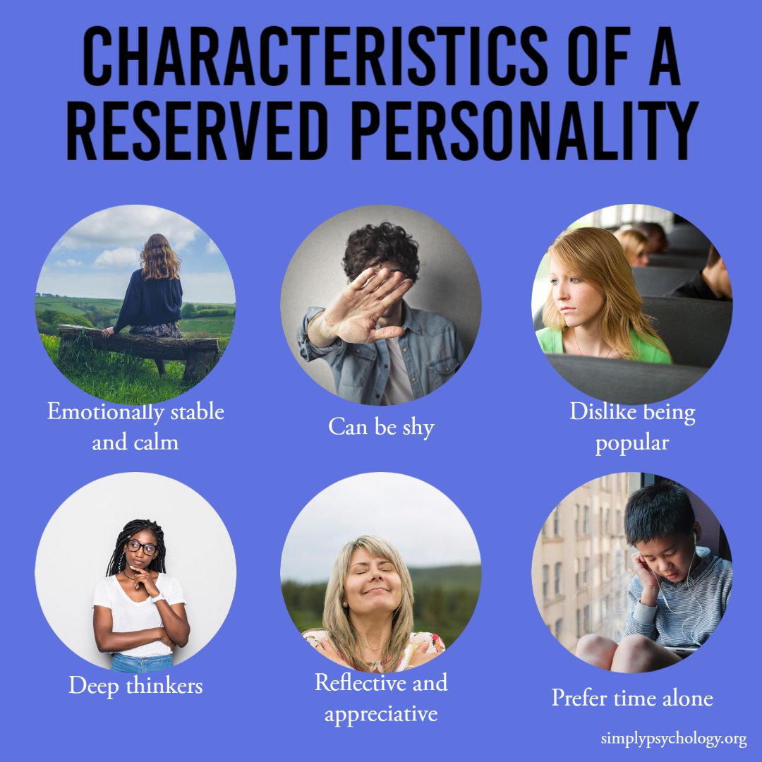 Some of the characteristics of a reserved personality