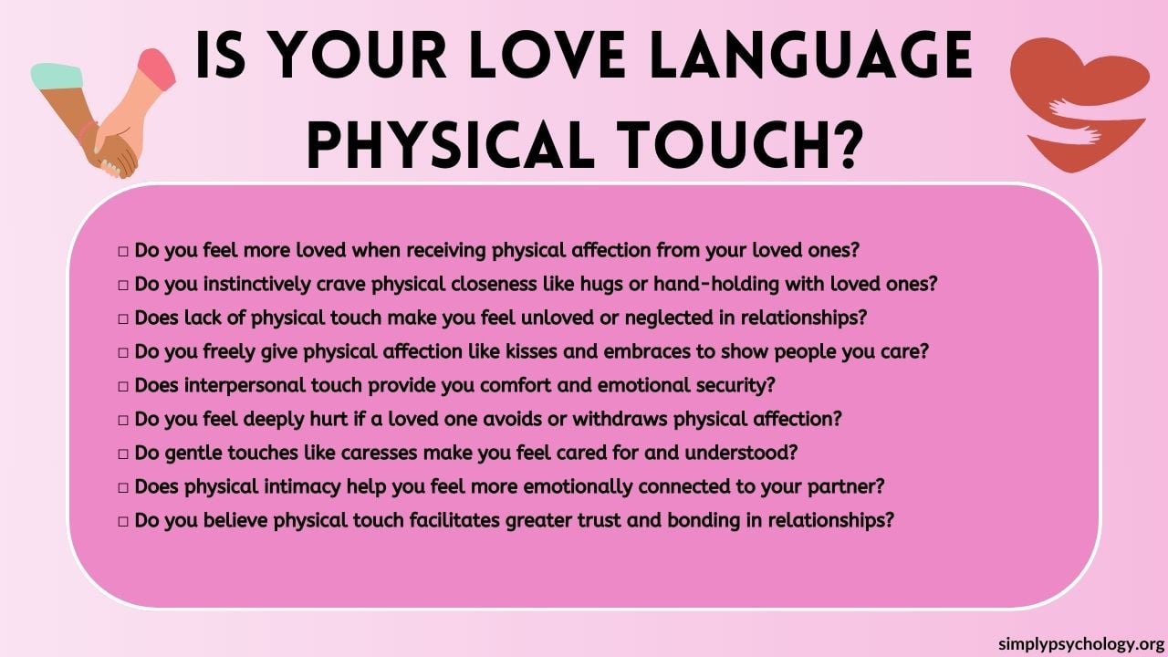 A checklist to find out whether your love language is physical touch